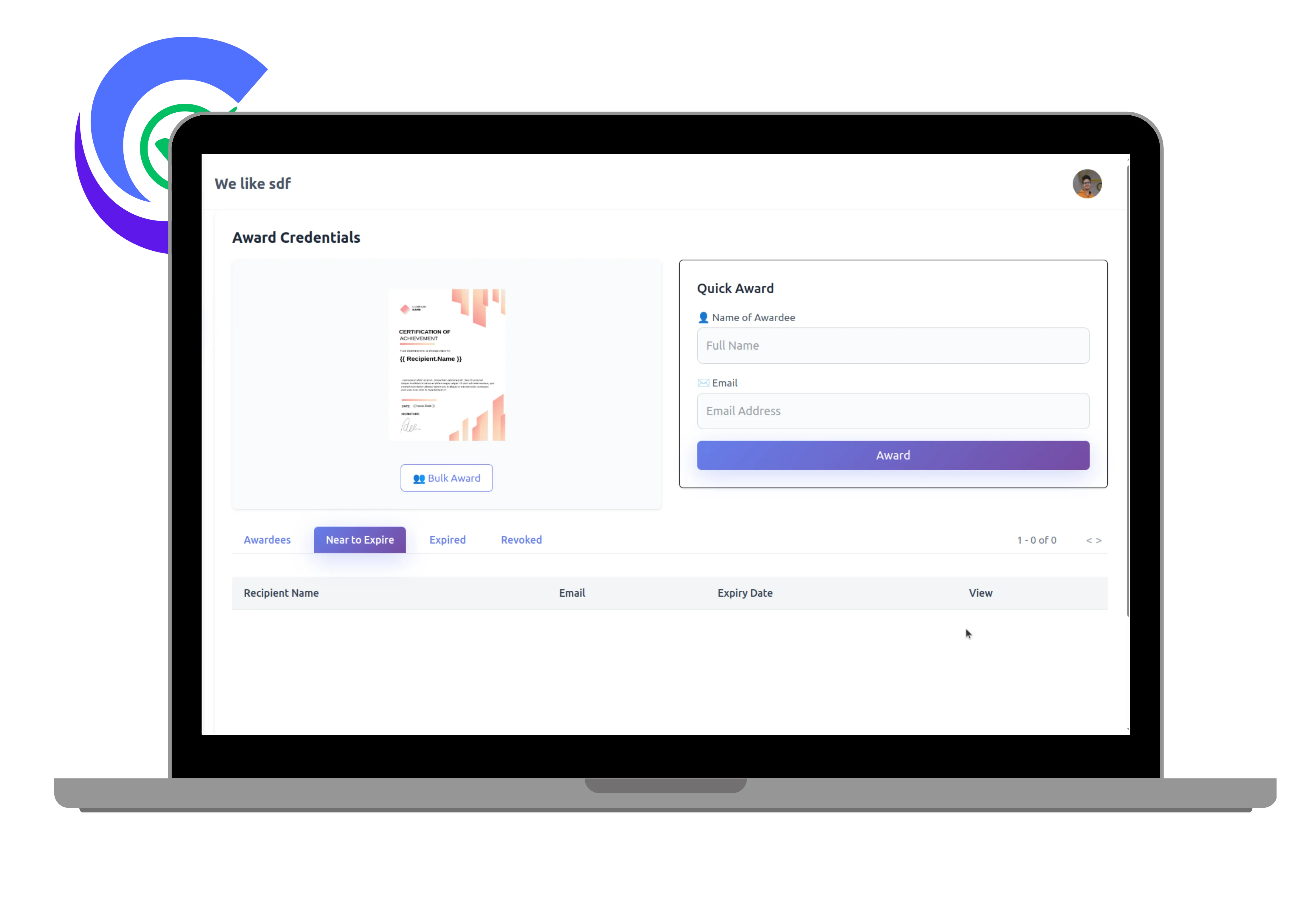 Certificate Workflow Dashboard